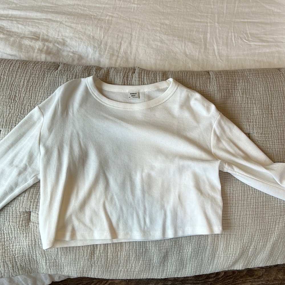 Aritzia cropped long sleeve shirt